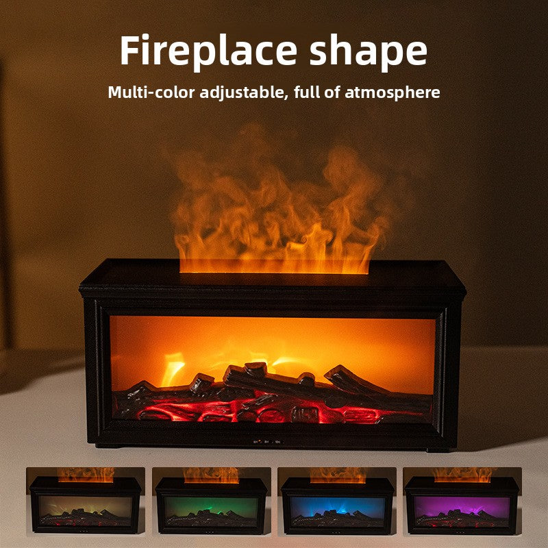 Vintage fireplace flame aromatherapy machine